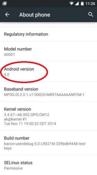 OnePlus One Lollipop