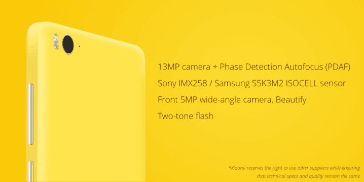 Xiaomi MI 4c fotoaparat