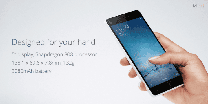 Xiaomi MI 4c rozměry