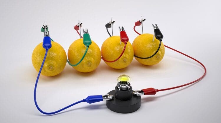 Kolik citronů rozsvítí LED diodku