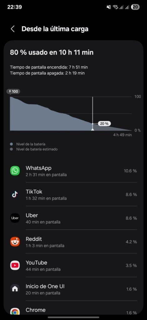 One UI 7 vybíjení baterie