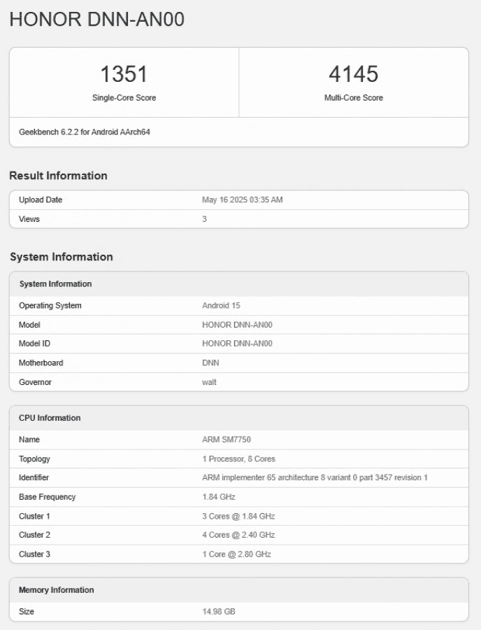 Honor 400 Snapdragon 7 Gen 4