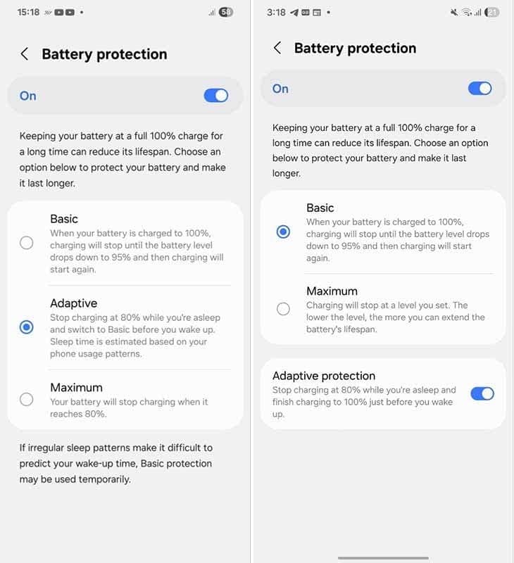 One UI 8 baterie