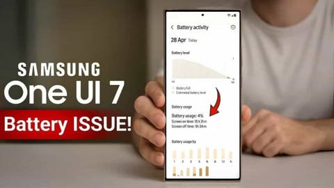 One UI 7 žere baterii