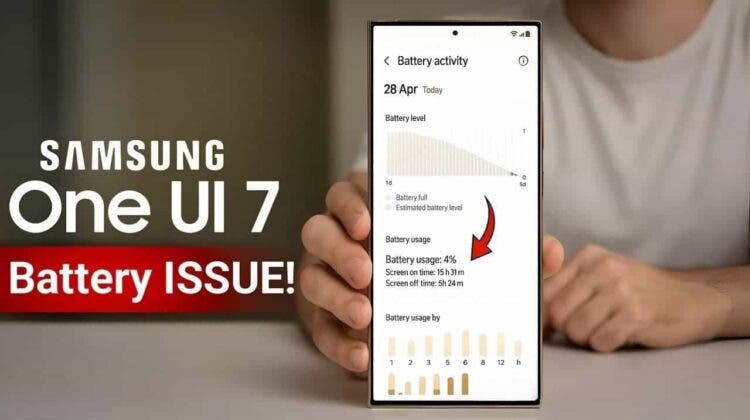 One UI 7 žere baterii