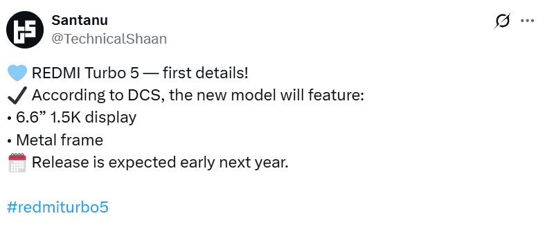 Redmi Turbo 5